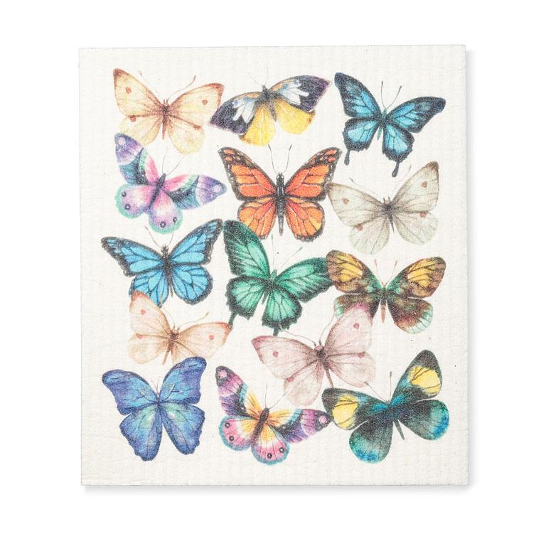 Butterflies Swedish Dishcloth