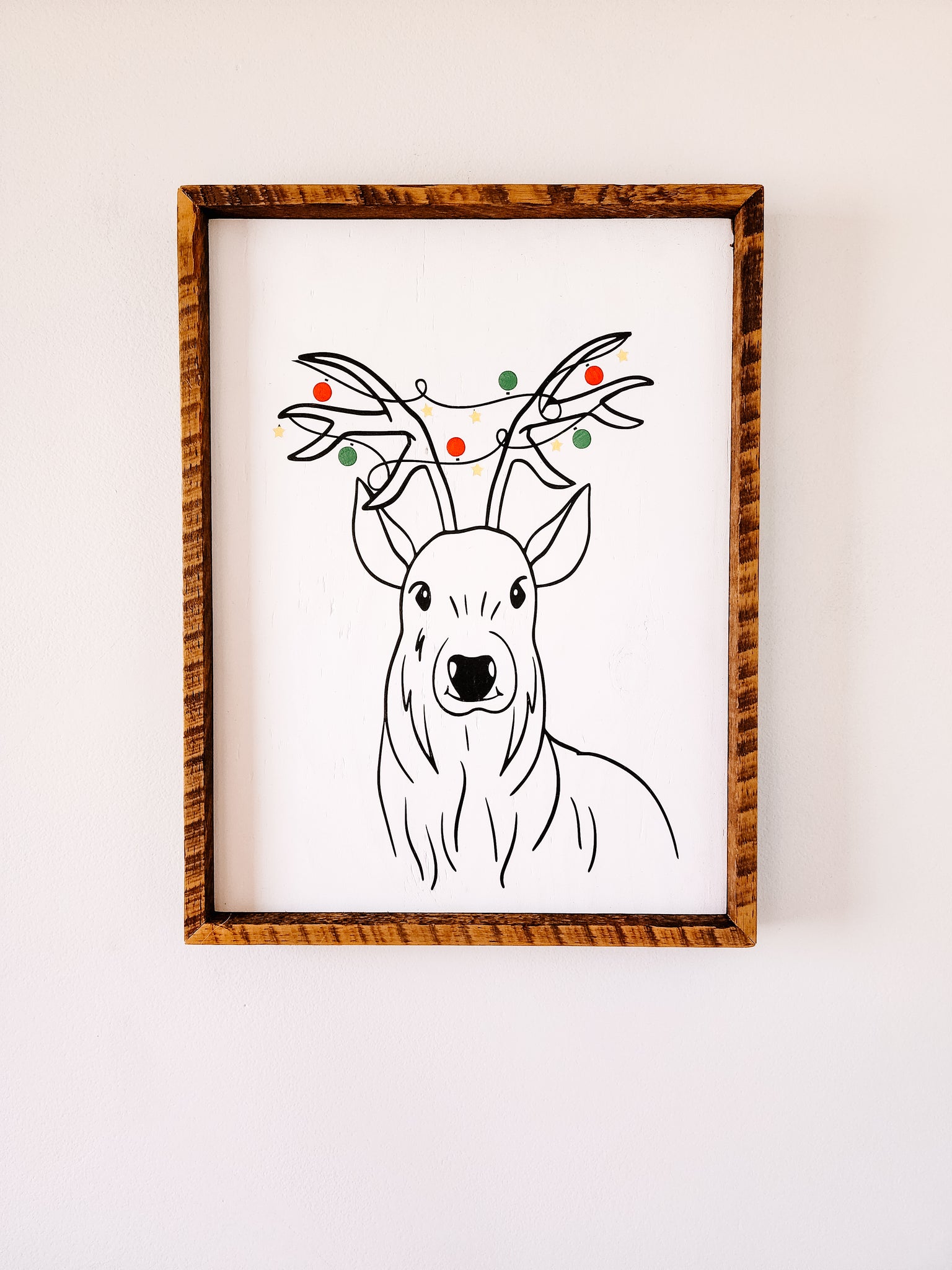 13x17  Deer with lights sign.