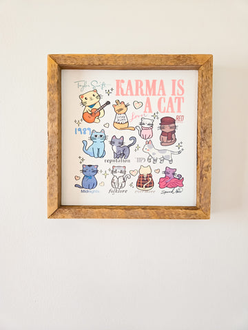 9x9 Sublimated Cat Karma album sign.