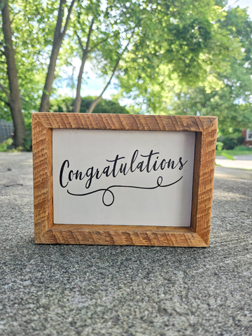 5x7 Congratulations sign.