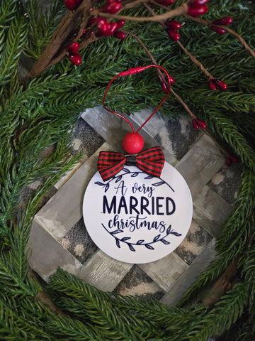 A very Married Christmas Ornament