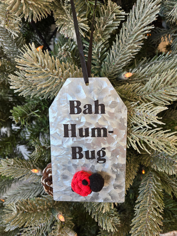 Bah Hum-bug Metal Tag Ornament