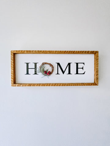 7x17" Home wreath Sign