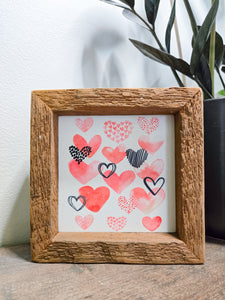 4x4 Sublimated hearts sign