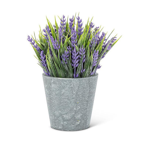 Faux Lavender Plant Pot