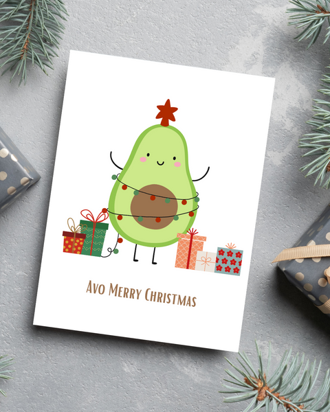 Card - Avo Merry Christmas Avocado