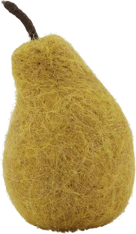 Yellow Felted Wool Pear