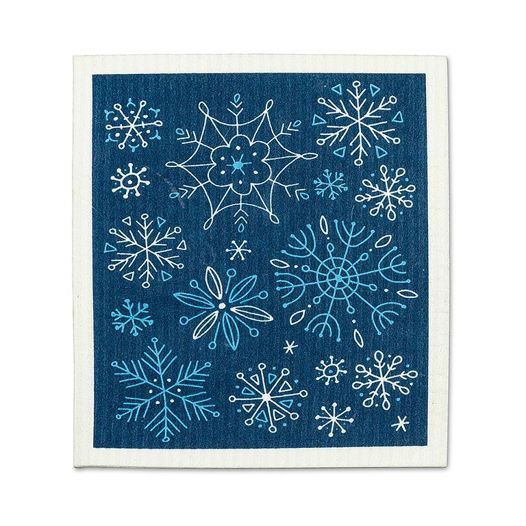 Allover Snowflake Swedish Dishcloth - Blue