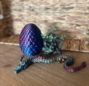 3D Printed  Small Dragon  & Egg - Assorted Colours