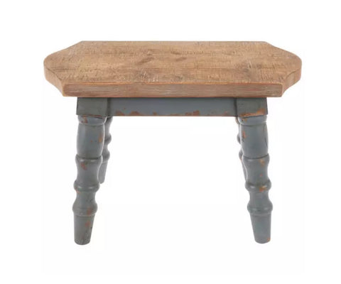 Blue Legged Wood Stand/ Riser