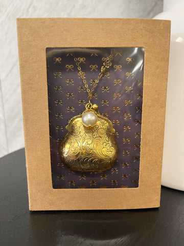 Gold Purse Necklace