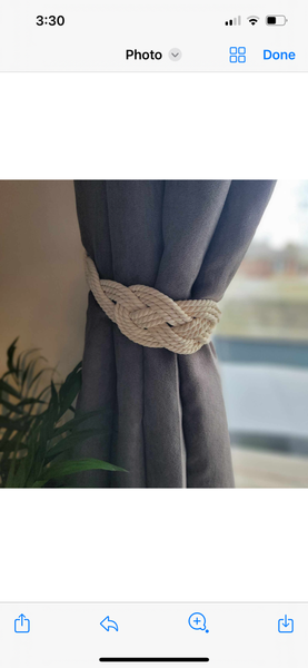 Braided Curtain Tie Backs - Short