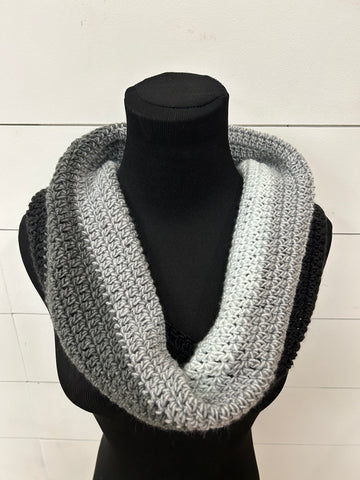 Striped Grey/Black Cowl