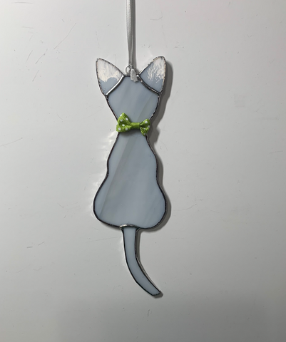 Handcrafted Stained Glass Cat # 178