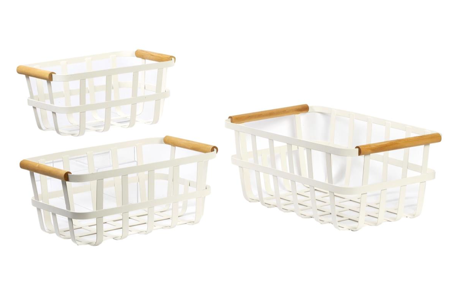 White Metal Basket - medium