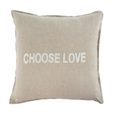 20x20 Choose Love Linen Pillow