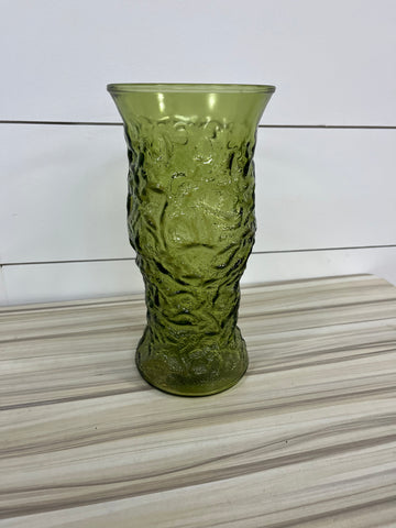 Vintage Tall Green Vase