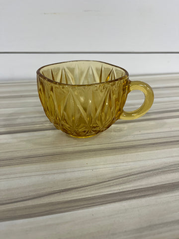 Vintage Amber Glass Cup