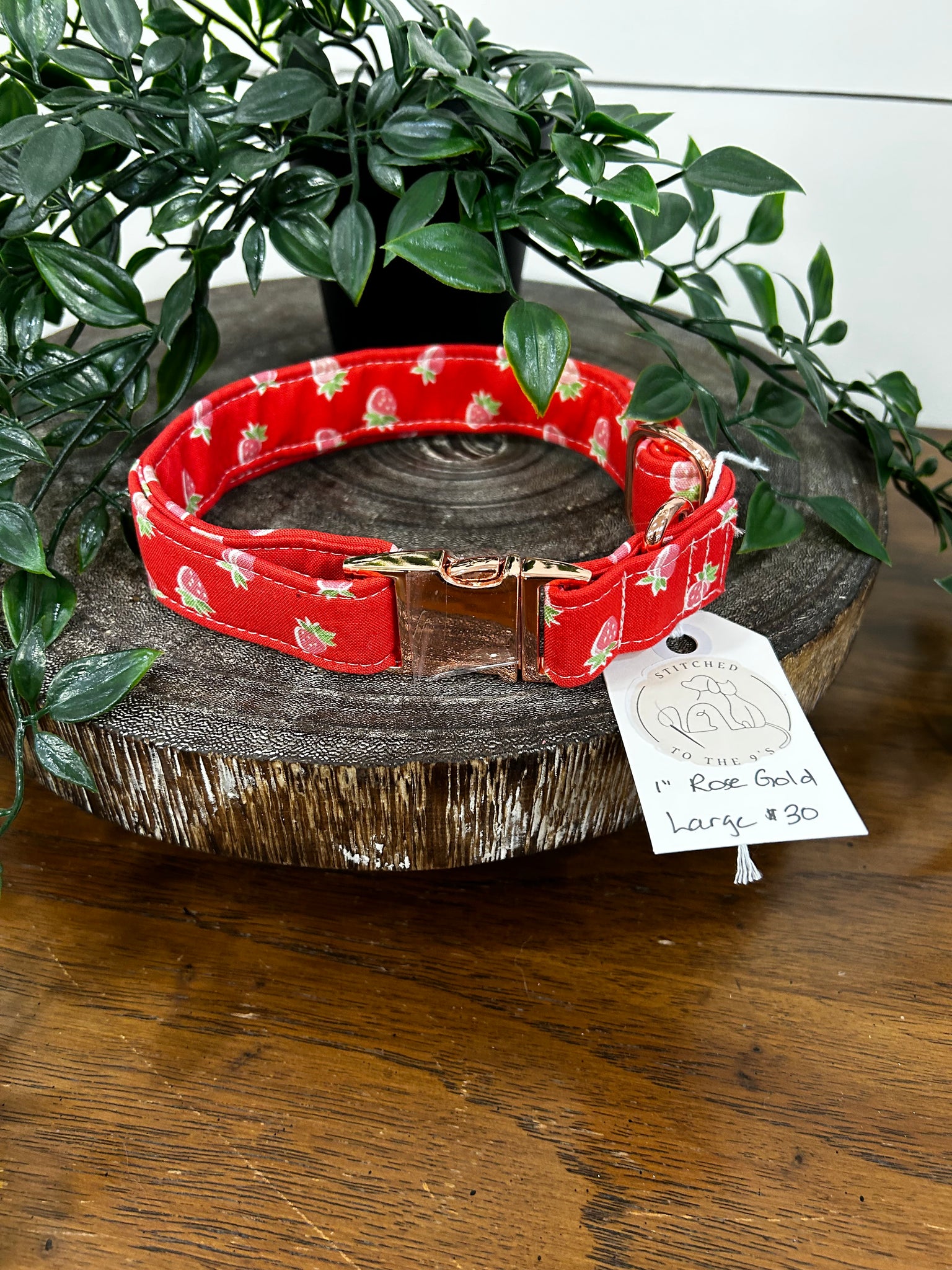 Strawberry dog hot sale collar