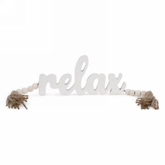 White RELAX With Tassel