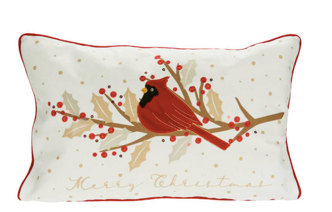 20x13" Cardinal Twig Pillow