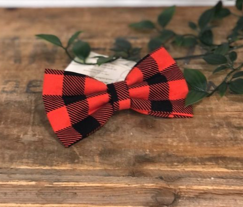 STN- Buffalo Check Pet Bow